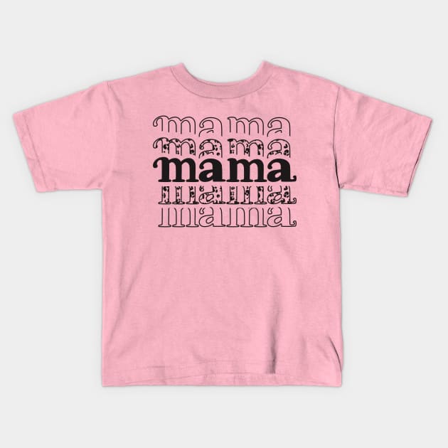 Mama Pattern Kids T-Shirt by pmuirart